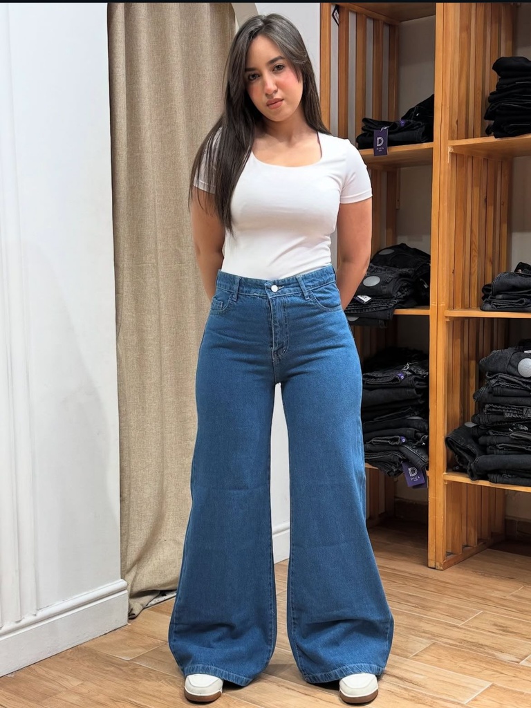 Long Wideleg - Med blue 