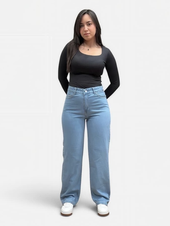 Long Straight - Light Blue