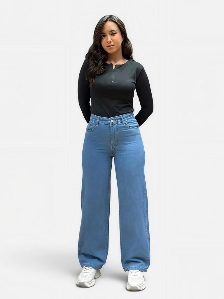 Long Straight - Med Blue