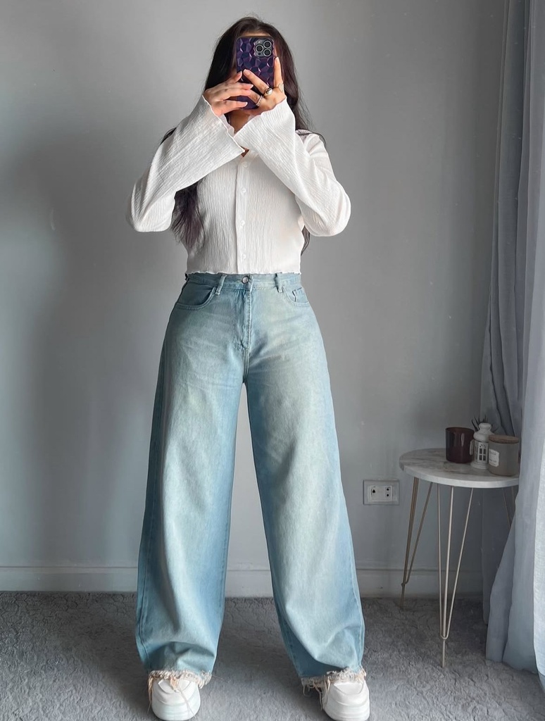 Double Wideleg - Unfinish - Dirty Beige 