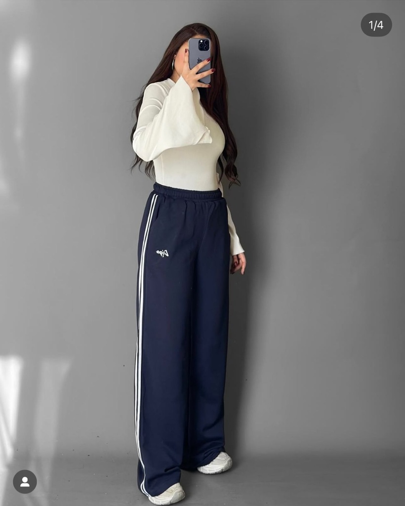 Sweatpants - Side line - Navy