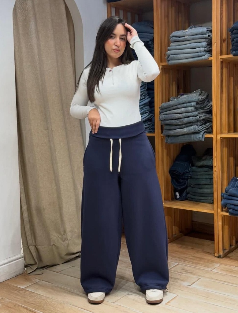 sweatpants - wrap - Navy 